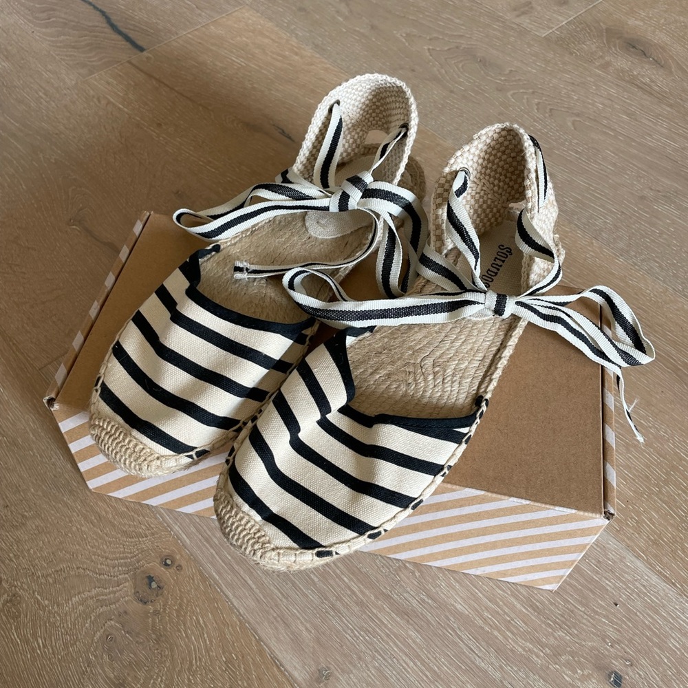 Soludos Striped Espadrille Sandals, size 7.5